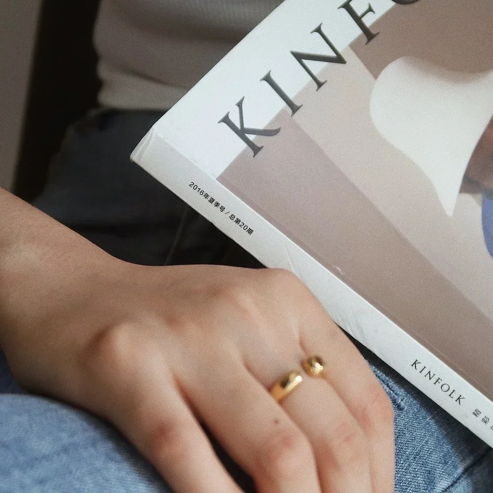 NEW 18K Gold Plated Open Irregular Ring